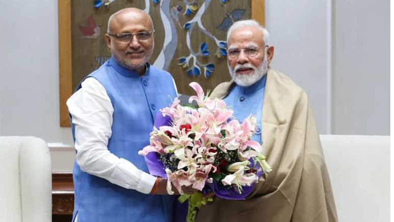 BJP Vice President Candidate महाराष्ट्र गवर्नर CP Radhakrishnan की तस्वीर