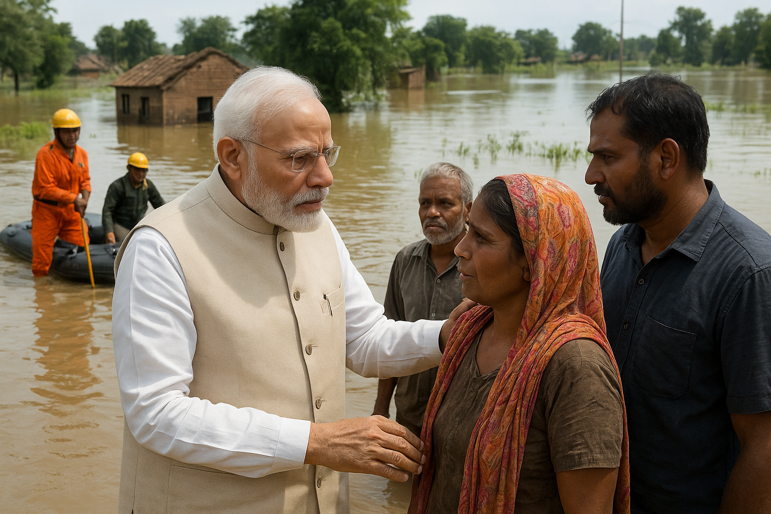 PM Modi Punjab Visit Flood Relief Announcement in Gurdaspur