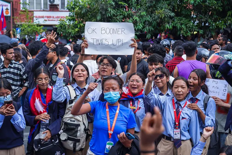 neapal protest and youth